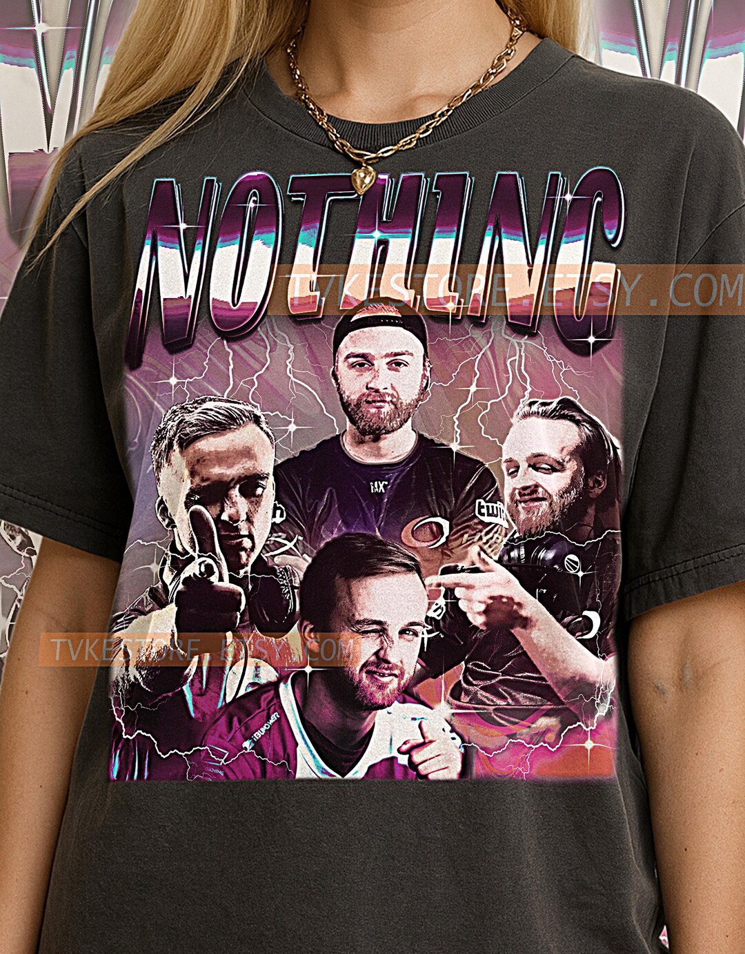 N0THING T-shirt, Vintage Gamer Streamer CSGO Star Celebrity Performer ...