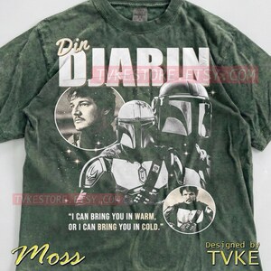 Din Djarin Pedro Pascal Comfort Colors® Tshirt, Bounty Hunter Tees, St4R W4Rs Sweater, Sci-Fi Helmet Tanktop, Retro Space Warrior image 7