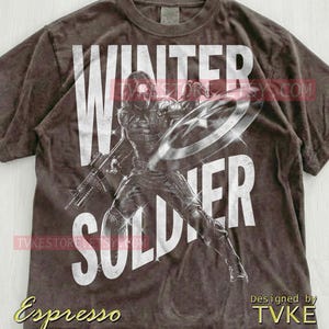 Winter Soldier Comfort Colors® Tshirt, Bucky Barnes Tees, Marvel Shield Sweater, Retro 90S Style Tanktop, Action Movie Sebastian Stan image 5