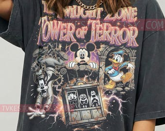 Tower Of Terror Comfort Colors® Tshirt, M1ck3y Mouse Tees, Donald Goofy Sweater, Spooky Elevator Tanktop, Retro Hollywood Studios Gift