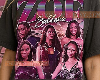 ZOË SALDAÑA T-Shirt, Vintage Actress Star Sci-Fi Celebrity Performer Tee, 90s Retro Throwback, Zoë Saldana Sweater