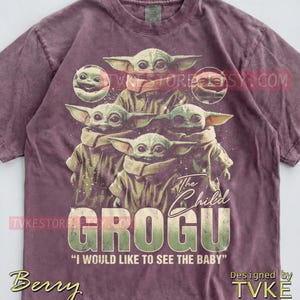 Grogu St4R W4Rs Comfort Colors® Tshirt, Mndlrian Tees, I Would Like To See The Baby Sweater, Cute Alien Tanktop, Retro Space Art image 4