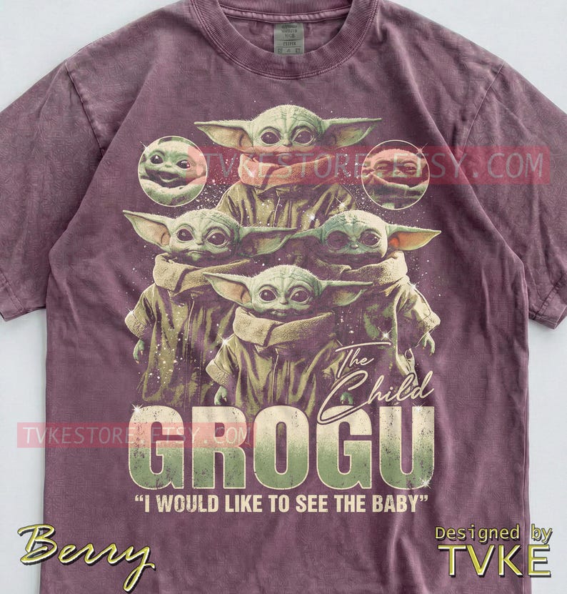 Grogu St4R W4Rs Comfort Colors® Tshirt, Mndlrian Tees, I Would Like To See The Baby Sweater, Cute Alien Tanktop, Retro Space Art image 4