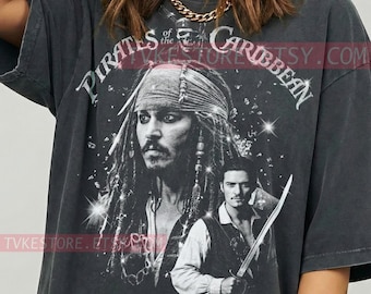 Pirates Of The Caribbean Comfort Colors® Tshirt, Jack Sparrow Tees, Captain Will Turner Sweater, Retro 90S Tanktop, Skull Skeleton