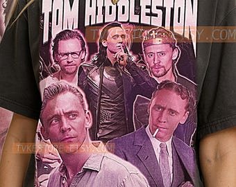 TOM HIDDLESTON T-Shirt, Vintage Actor Star Fantasy Celebrity Performer Tee, 90s Retro Throwback, Tom Hiddleston Sweater