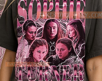 SOPHIE TURNER T-Shirt, Vintage Actress Star Fantasy Performer Tee, 90s Retro Throwback, Sophie Turner Sweater