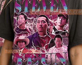 STEVEN YEUN T-Shirt, Vintage Actor Star Celebrity Performer Tee, 90s Retro Throwback, Steven Yeun Sweater