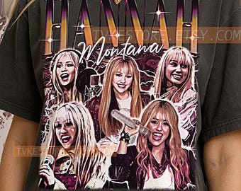 HANNAH MONTANA T-Shirt, Vintage Pop Star Disney Channel Character Performer Tee, 90s Retro Throwback, Hannah Montana Sweater