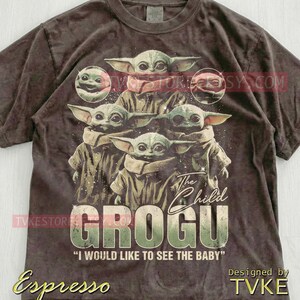 Grogu St4R W4Rs Comfort Colors® Tshirt, Mndlrian Tees, I Would Like To See The Baby Sweater, Cute Alien Tanktop, Retro Space Art image 5