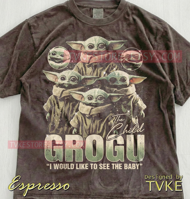 Grogu St4R W4Rs Comfort Colors® Tshirt, Mndlrian Tees, I Would Like To See The Baby Sweater, Cute Alien Tanktop, Retro Space Art image 5