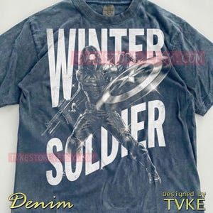 Winter Soldier Comfort Colors® Tshirt, Bucky Barnes Tees, Marvel Shield Sweater, Retro 90S Style Tanktop, Action Movie Sebastian Stan image 6