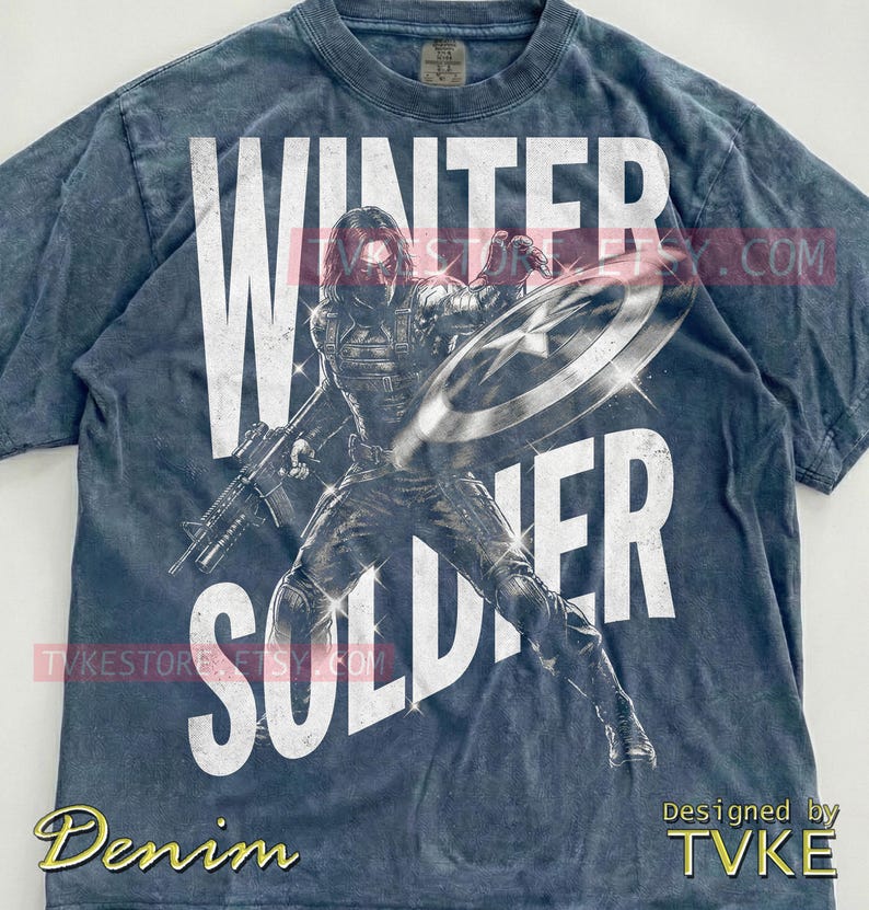 Winter Soldier Comfort Colors® Tshirt, Bucky Barnes Tees, Marvel Shield Sweater, Retro 90S Style Tanktop, Action Movie Sebastian Stan image 6