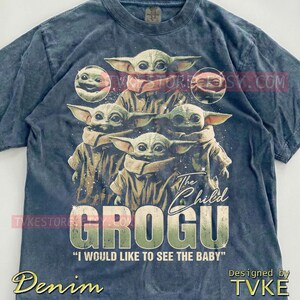 Grogu St4R W4Rs Comfort Colors® Tshirt, Mndlrian Tees, I Would Like To See The Baby Sweater, Cute Alien Tanktop, Retro Space Art image 6