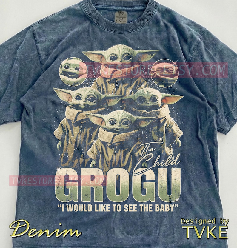 Grogu St4R W4Rs Comfort Colors® Tshirt, Mndlrian Tees, I Would Like To See The Baby Sweater, Cute Alien Tanktop, Retro Space Art image 6