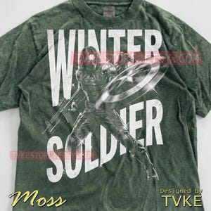 Winter Soldier Comfort Colors® Tshirt, Bucky Barnes Tees, Marvel Shield Sweater, Retro 90S Style Tanktop, Action Movie Sebastian Stan image 7