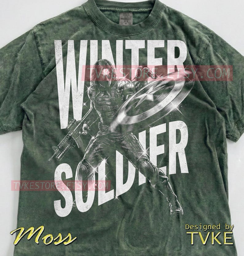 Winter Soldier Comfort Colors® Tshirt, Bucky Barnes Tees, Marvel Shield Sweater, Retro 90S Style Tanktop, Action Movie Sebastian Stan image 7