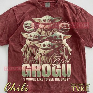 Grogu St4R W4Rs Comfort Colors® Tshirt, Mndlrian Tees, I Would Like To See The Baby Sweater, Cute Alien Tanktop, Retro Space Art image 3