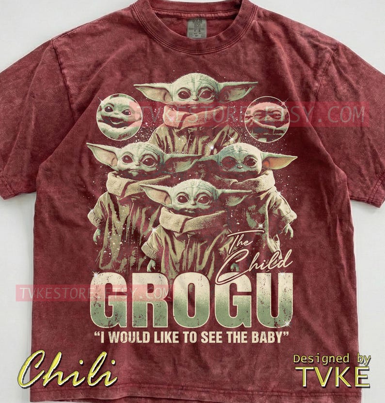 Grogu St4R W4Rs Comfort Colors® Tshirt, Mndlrian Tees, I Would Like To See The Baby Sweater, Cute Alien Tanktop, Retro Space Art image 3