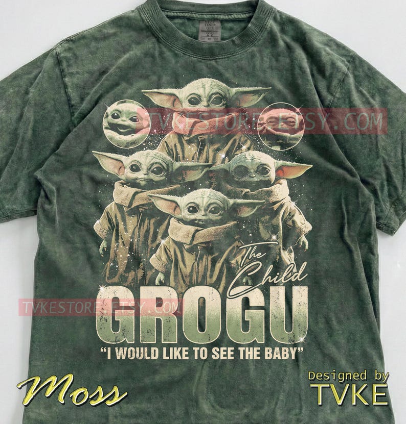 Grogu St4R W4Rs Comfort Colors® Tshirt, Mndlrian Tees, I Would Like To See The Baby Sweater, Cute Alien Tanktop, Retro Space Art image 7