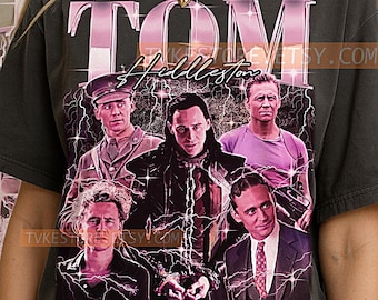 TOM HIDDLESTON T-Shirt, Vintage Actor Star Fantasy Performer Tee, 90s Retro Throwback, Tom Hiddleston Sweater