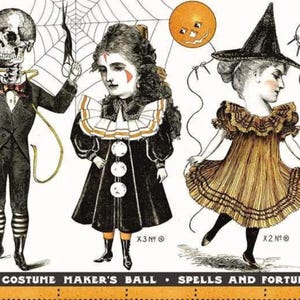 Vintage Halloween Fabric Panel: Costume Makers Act 2, Riley Blake