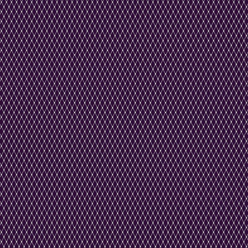 Deja Vu NIGHTSHADE FISHNET Tula Pink Cotton Quilt Fabric Equinox Deep Plum Purple Halloween Fish Net image 2