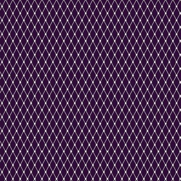 Deja Vu NIGHTSHADE FISHNET Tula Pink Cotton Quilt Fabric Equinox Deep Plum Purple Halloween Fish Net