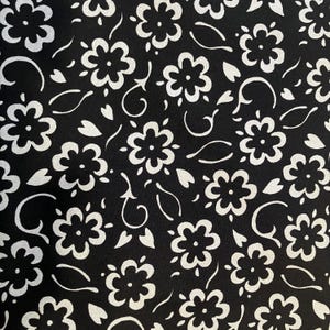 Floral Fabric: Black & Cream Flower Stencils, J. Wedker Frisch (Out of Print)