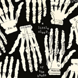 Retired ORIGINAL Skeleton HANDS OFF J. Wecker Frisch Queen of We&#39;en Ecru White Cream Black Vintage Style Halloween Out of Print