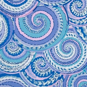 Curly Baskets Cotton Quilting Fabric: Delft Blue, Kaffe Fassett Print oop