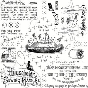 TEXTO VINTAGE retirado Lo mejor de She Who Sews J. Wecker Frisch Motivos de costura vintage Tejido Blender Negro Blanco Agotado oop