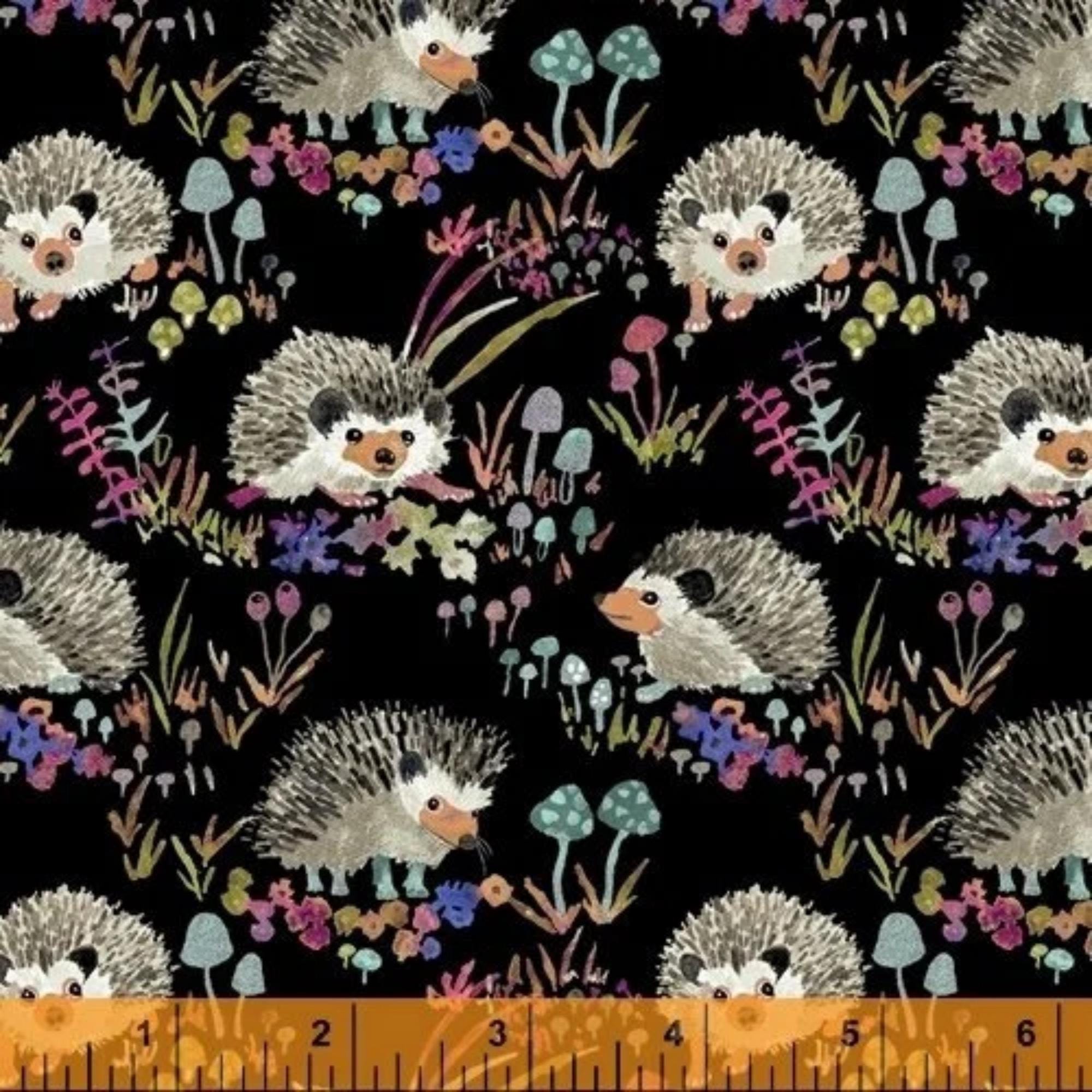 Home Decor Canvas FOX WOOD Happy Hedgehogs Enchanted Forest Fabric