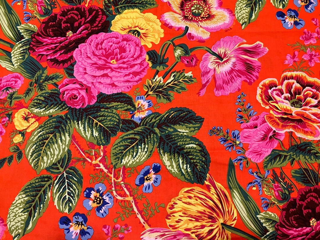 Kaffe Fassett Philip Jacobs Floral Cotton Fabric: Summer Bouquet