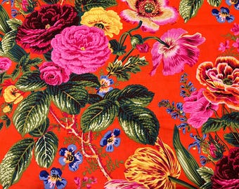 Kaffe Fassett Philip Jacobs Floral Cotton Fabric: Summer Bouquet