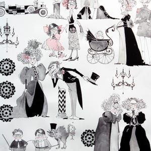 1 Yd Ghastlie Reunion Cotton Fabric: Alexander Henry Halloween Print OOP