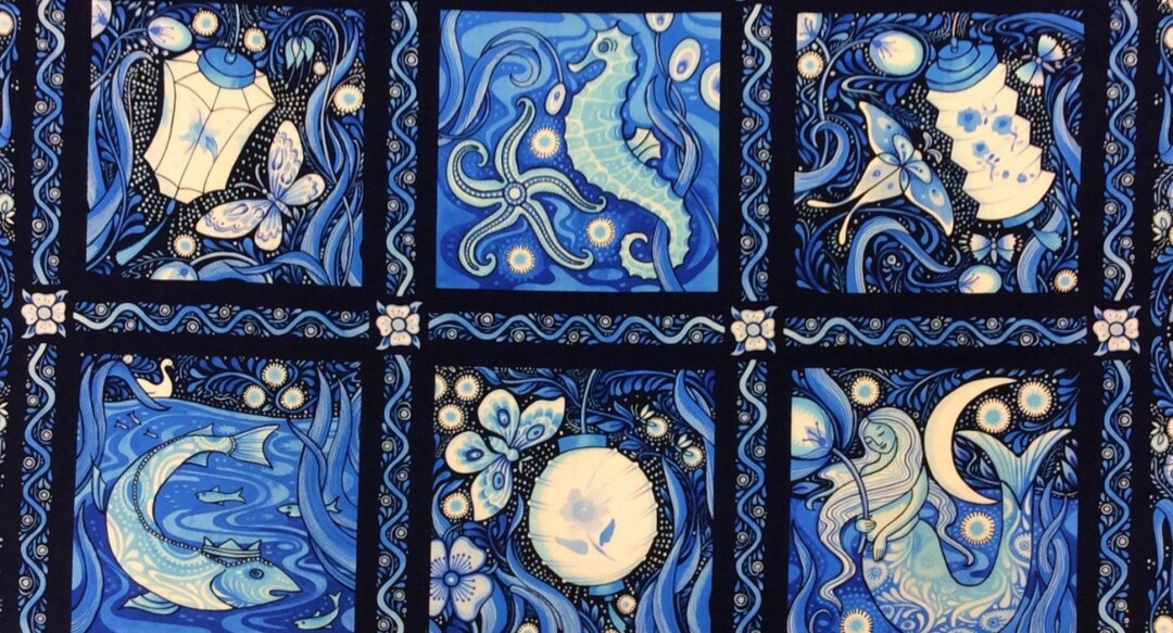 Retired 2016 LUMINARIA FABRIC PANEL Julie Paschkis Nordic Folk Art