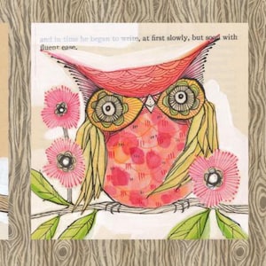 Cori Dantini Owl Fabric Panel: &quot;Well Owl Be&quot; Blocks (12&quot; x 42&quot;)