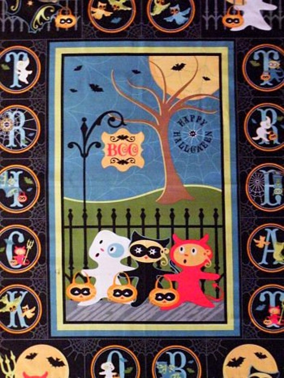 Halloween Panel TRICK or TREAT STREET Sheri Berry 29 X Etsy