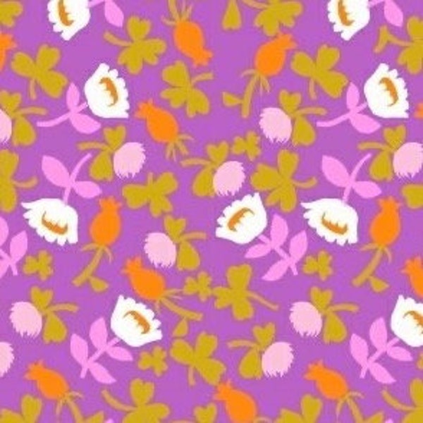 2013 BRIAR ROSE Calico Floral Heather Ross Fabric Quilting Cotton Daisy Daisies Roses Shamrocks Purple Orange Olive Green