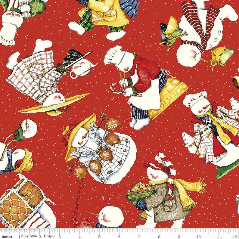 RILEY BLAKE ALL ABOUT CHRISTMAS JANET WECKER FRISCH FABRIC