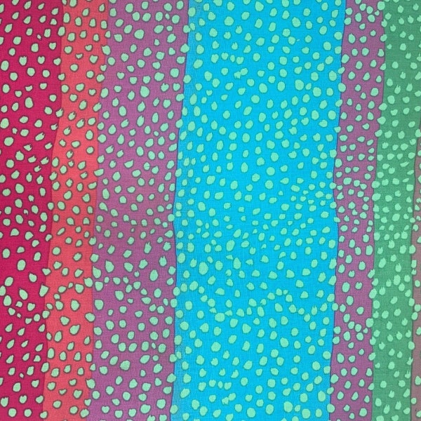 Retired OMBRE DOT Red Kaffe Fassett Cotton Quilting Fabric Turquoise Blue Purple Magenta Out of Print oop