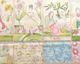Cori Dantini THE MAKERS Panel 8 Small Blocks Happy Place Women Knitting Hand Embroidery Sewing Machine Artist with Pen Pastel