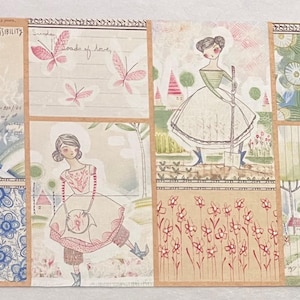 Rare 2013 SWEET LIFE Small Truths Cori Dantini Fabric Panel 11.5&quot; L x 42&quot; W 8 Small Quilt 8 Blocks Embroidering Gardening Picnicking w/ Dog