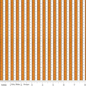 Tape Measure Fabric: Orange & White Stripes, Halloween Costume Makers Ball