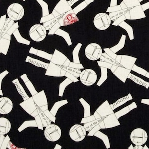 Ritirato LEI CHE CUCISCE Paperdoll J. Wecker Frisch Bambole di carta in tessuto di cotone Paperdolls nero crema Fuori catalogo oop