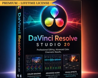 Oprogramowanie do edycji wideo DaVinci Resolve Studio 20 | Dostęp dożywotni – natychmiastowe pobranie