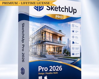 Pełna wersja oprogramowania do modelowania 3D SketchUp Pro 2026 na komputery Mac i Windows | Dostęp dożywotni – natychmiastowe pobranie