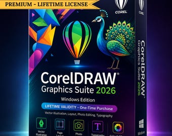 Oprogramowanie do projektowania graficznego CorelDRAW Graphics Suite 2026 | Licencja dożywotnia – dostawa natychmiastowa