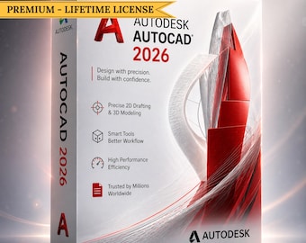 Oprogramowanie do projektowania CAD Autodesk AutoCAD 2026 | Dostęp dożywotni – natychmiastowe pobranie
