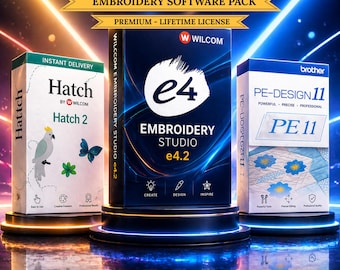 Hatch 2 - Wilcom e4.2 - Pakiet oprogramowania do haftu PE Design 11 | Licencja dożywotnia - Dostawa natychmiastowa